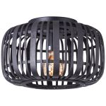 Brilliant Trärow Taklampa Metall Bambu Svart Trä | 320mm - Passande för 1x E27