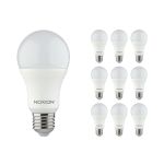 Flerpack 10x Noxion Lucent Classic LED E27 Päron Matt 9.5W 1055lm - 830 Varm Vit | Ersättare 75W