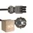 Flerpack 50x Noxion GST - Kompatibel Strömkabel Svart - Kvinnlig + Schuko Europlug - 2m - 3 pole 0.75mm2