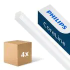 Flerpack 4x Philips LED Allmänbruksarmatur CoreLine BN126C 31W 4100lm - 840 Kallvit | 120cm - 1x Kabelgenomföring