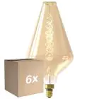 Flerpack 6x Calex XXL Vienna Guld LED E27 Filament 4W 320lm- 822 Extra Varm Vit | Dimbar